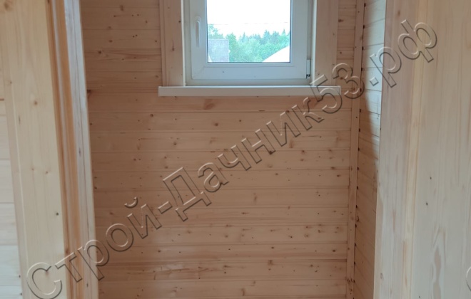 4 Каркасно-щитовой дом  Д-19, 6х6м, 36 М², Московская область, Шаховской район, ДНП Рождествено-2 (16)